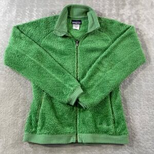 Patagonia R3 Purist Jacket Womens Small Green Polartec Full Zip‎ Fleece 29795